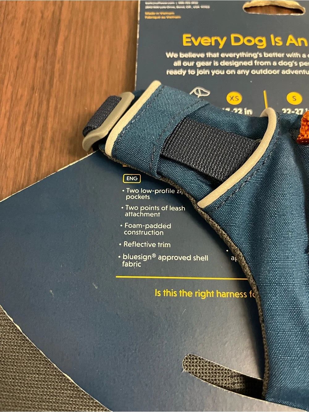 Ruffwear Switchbak Dog Harness XS Blue Moon New Pockets Handle 3035-460S1